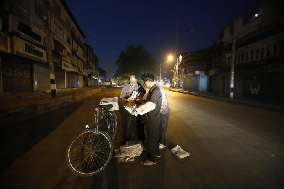 Newspapers collection in Kashmir