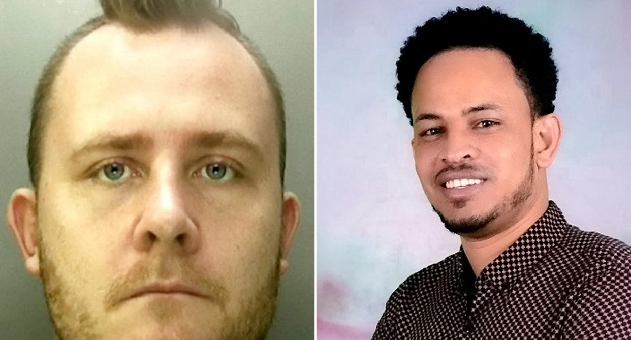 Dominik Dabrowski, 31, left, knocked down Kibreab Tewelderbrhan, 29, shortly before 3am on October 30 last year. Despite the efforts of paramedics he died the following day. (SWNS)