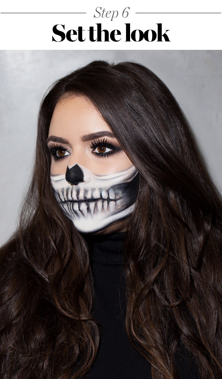 This Skeleton Halloween Makeup Tutorial Is Scary Easy to Follow