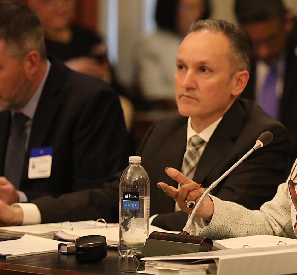 Manuel Da Silva, shown here at an April 2019 budget hearing, was named to replace Lizette Delgado-Polanco as the Schools Development Authority's interim CEO.