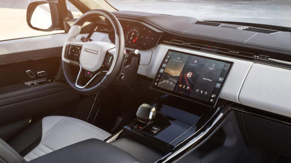 The interior of the 2024 Range Rover Sport SV.