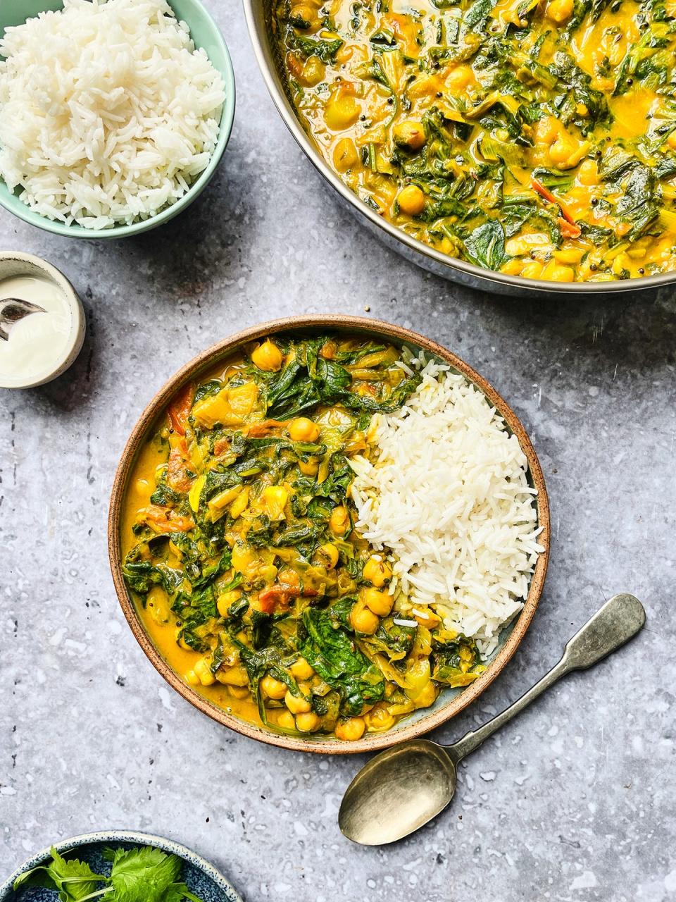 For those looking for an easy but nutritious Monday night dinner, the saag channa masala is a tasty plant-based option (Discover Great Veg)