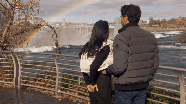 <p>ABC</p> Maria and Joey visit Niagara Falls