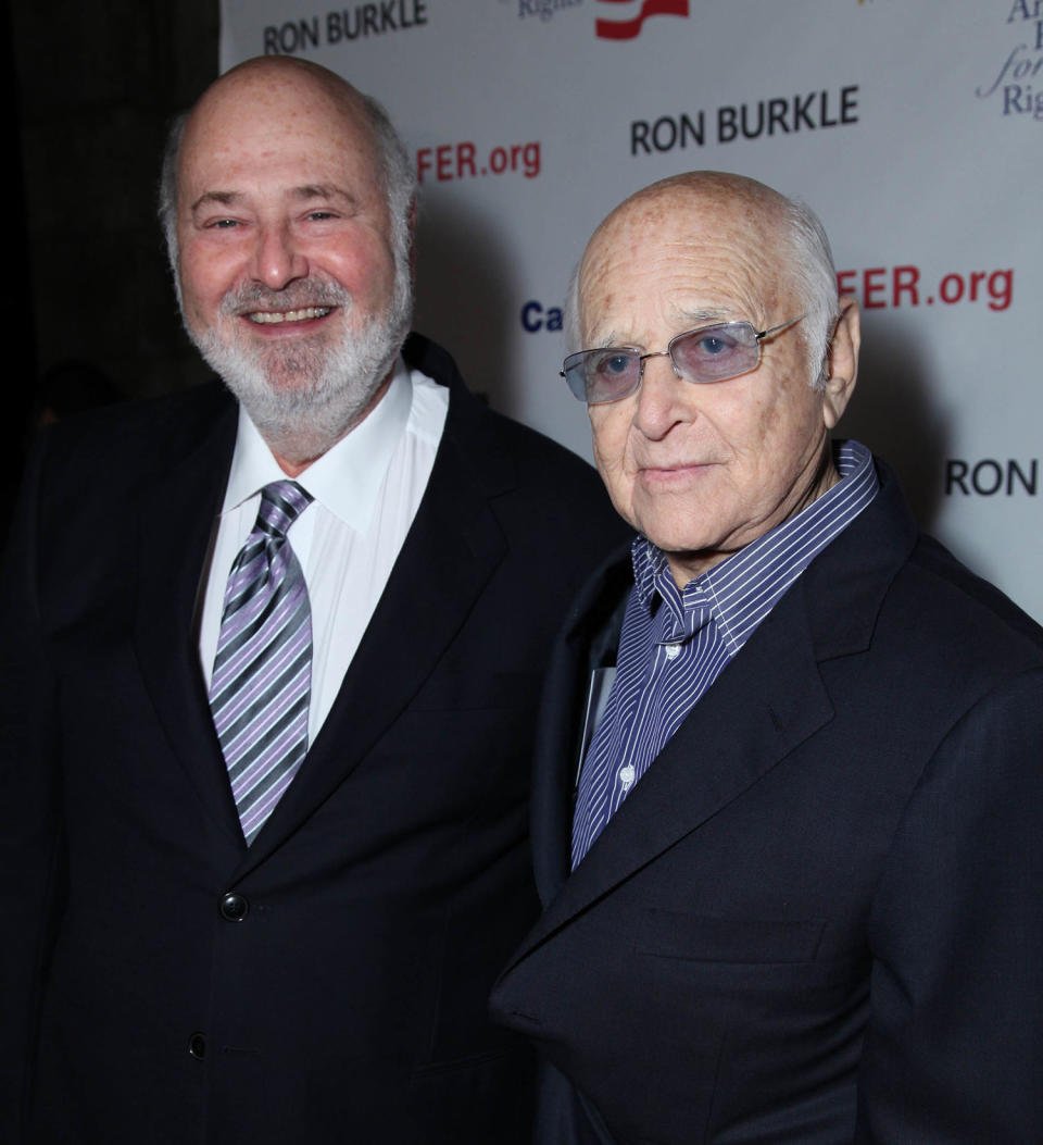 Rob Reiner and Norman Lear in 2011. (Alex J. Berliner / AP)