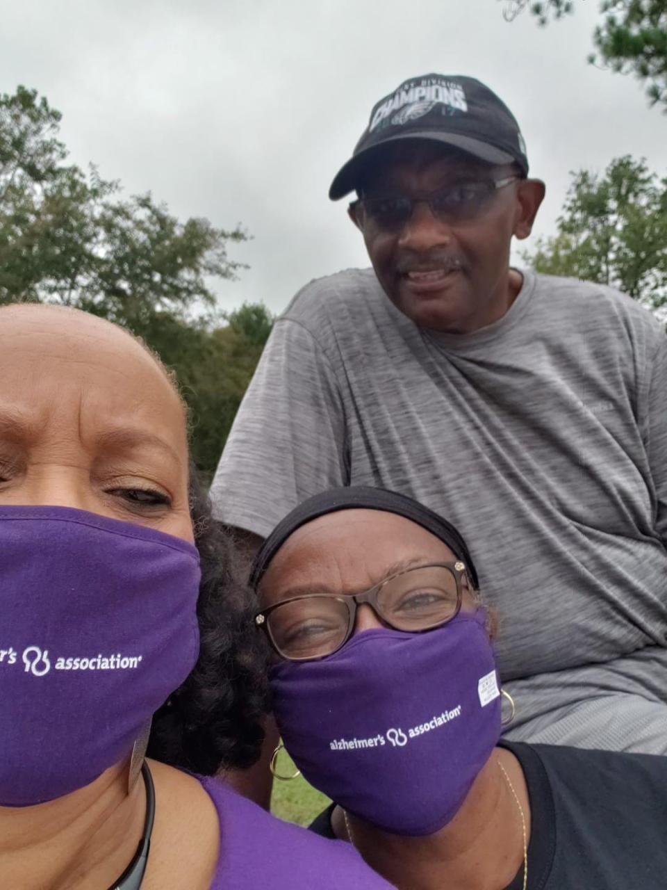 Michelle Mills, team captain, is shown walking with her team members at Vestibule AME Zion Church in Kings Mountain as part of the 2020 Walk to End Alzheimer's held Sept. 12 in Gaston, Cleveland and Lincoln counties.