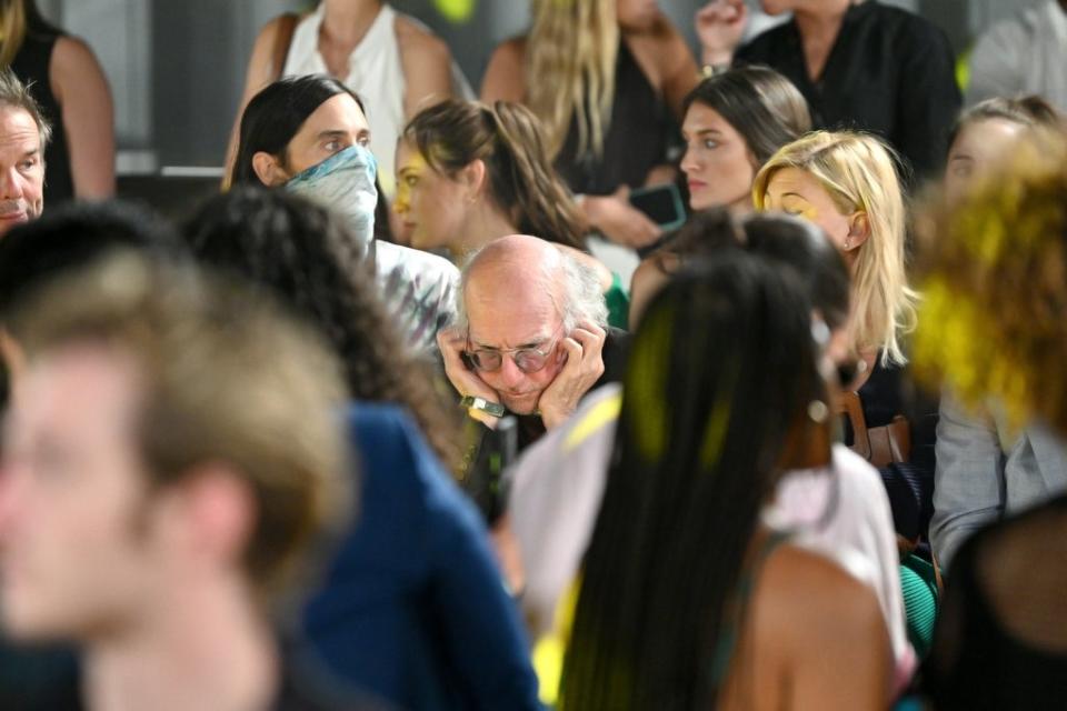 Comedian could be seen covering his ears while attending the STAUD runway show (Getty Images for NYFW: The Shows)