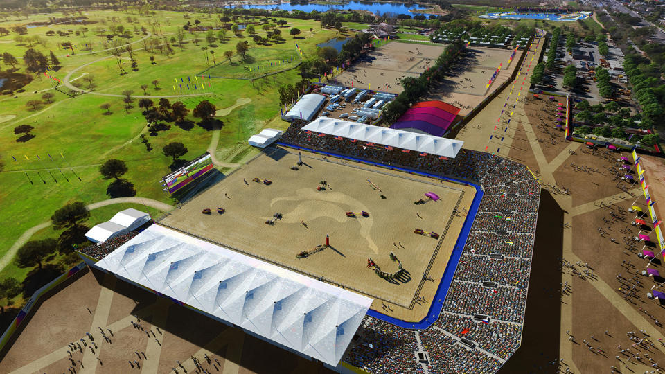 <p>Olympic and Paralympic Equestrian is shown in this rendering of Valley Sports Park. (Photo: Courtesy LA 2024) </p>