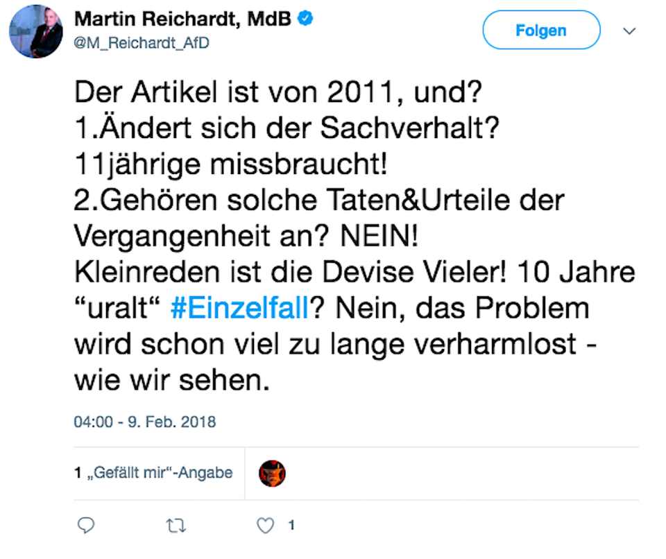 Twitter/Screenshot/@M_Reichardt_AfD