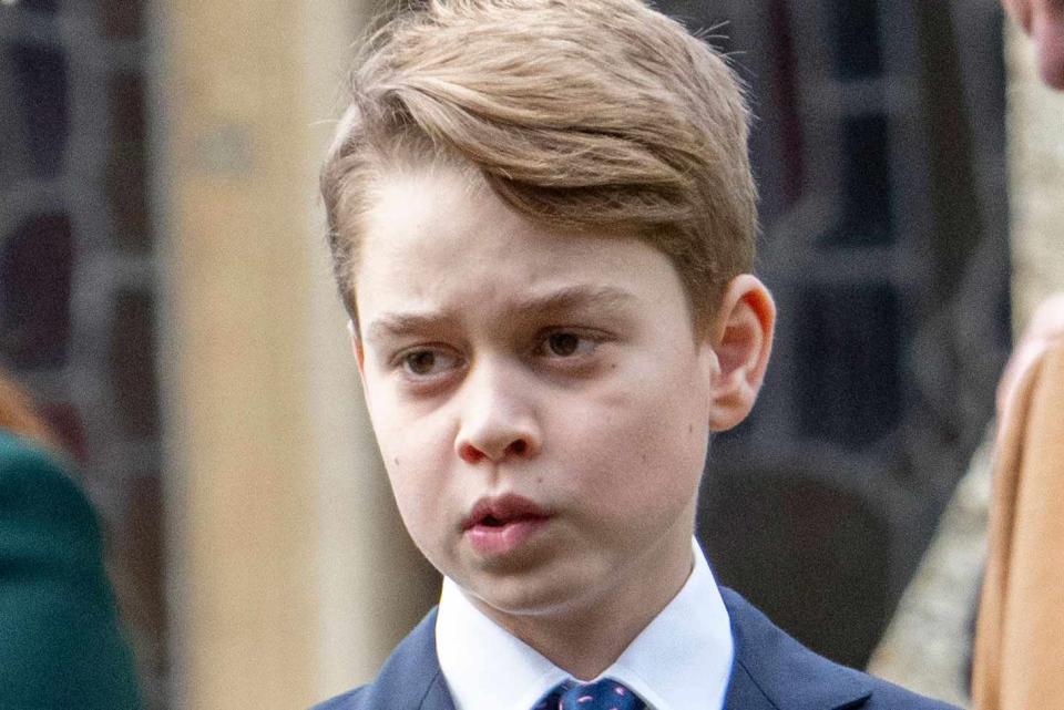 <p>Mark Cuthbert/UK Press via Getty</p> Prince George on Christmas at St Mary Magdalene Church on December 25, 2023 in Sandringham, Norfolk.