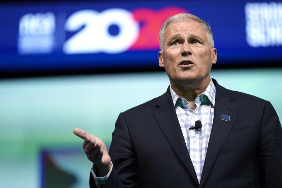 Washington Gov. Jay Inslee speaks during an education forum in Houston earlier this month. (AP Photo/David J. Phillip)  