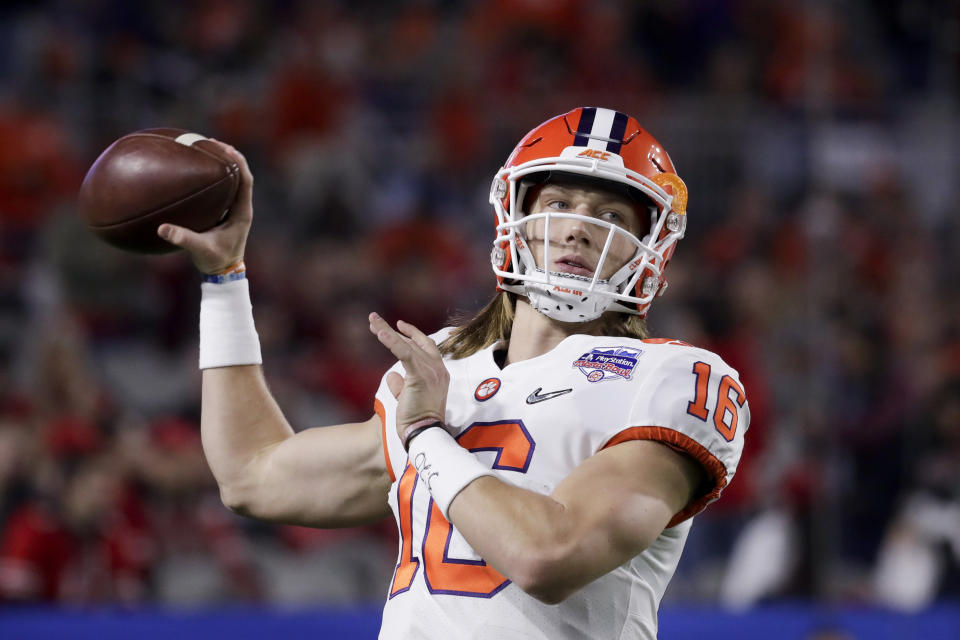 Clemson quarterback Trevor Lawrence is the overwhelming favorite to be the top pick in the 2021 NFL draft, but you never know. (AP Photo/Rick Scuteri)