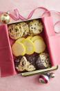 <p>This easy-to-make dough can be turned into three different cookies, depending on what you're in the mood for. The chocolate ones are perfect for Santa.</p><p><strong><a href="https://www.countryliving.com/food-drinks/a34330858/slice-and-bake-shortbread-cookies/" rel="nofollow noopener" target="_blank" data-ylk="slk:Get the recipe for Slice-and-Bake Shortbread Cookies;elm:context_link;itc:0;sec:content-canvas" class="link ">Get the recipe for Slice-and-Bake Shortbread Cookies</a>.</strong></p>