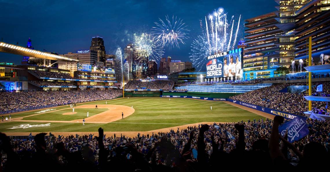 Rendering of the Royals proposed downtown ballpark Contributed photo/Kansas City Royals