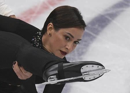 Figure Skating - ISU Grand Prix Rostelecom Cup 2017 - Pairs’ Short Program - Moscow, Russia - October 20, 2017 - Ksenia Stolbova and Fedor Klimov of Russia compete. REUTERS/Alexander Fedorov