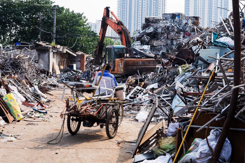 An informal recycling center in Shanghai. (Photo: Grainne Quinlan for HuffPost)