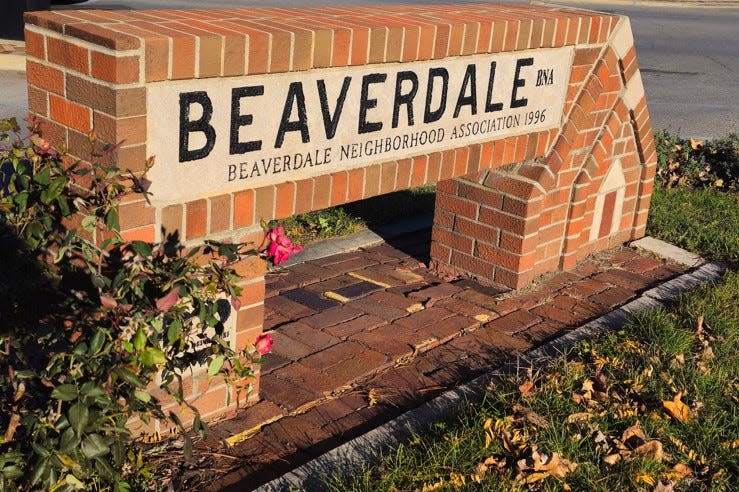 A charming sign welcomes visitors to the Beaverdale neighborhood in Des Moines.