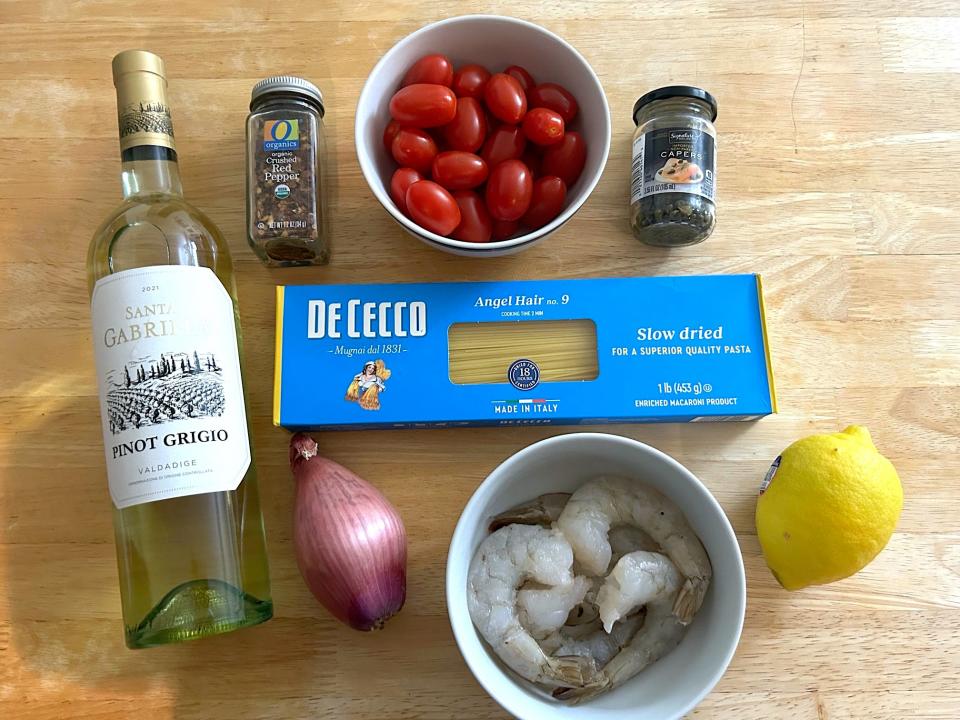 Ingredients for Gordon Ramsay's 10-minute scampi