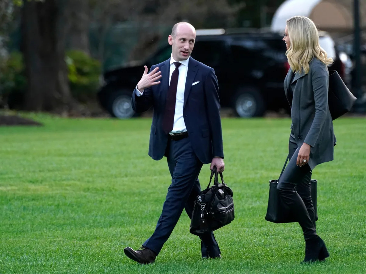 Stephen Miller and Brian Jack, top Trump aides, were among more than a dozen peo..