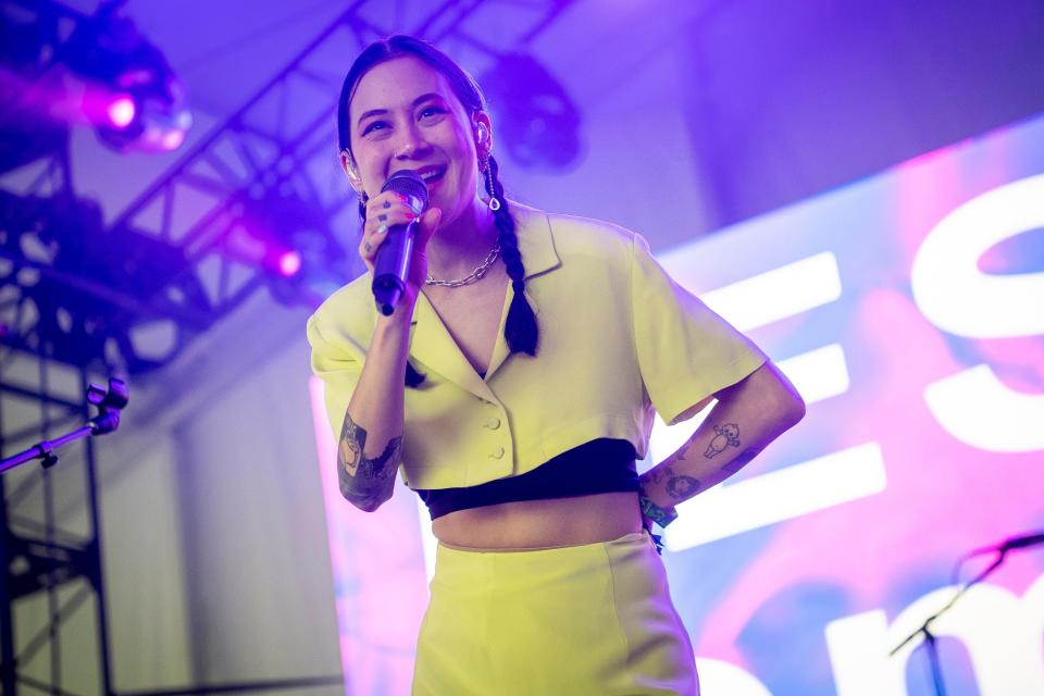 Japanese Breakfast performs at That Tent during the Bonnaroo Music and Arts Festival held in Manchester, Tenn., on Friday, June 17, 2022.