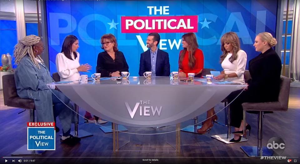 "The View" co-host Sunny Hostin, second from right, was upset over Fedida allegedly calling her "low rent."