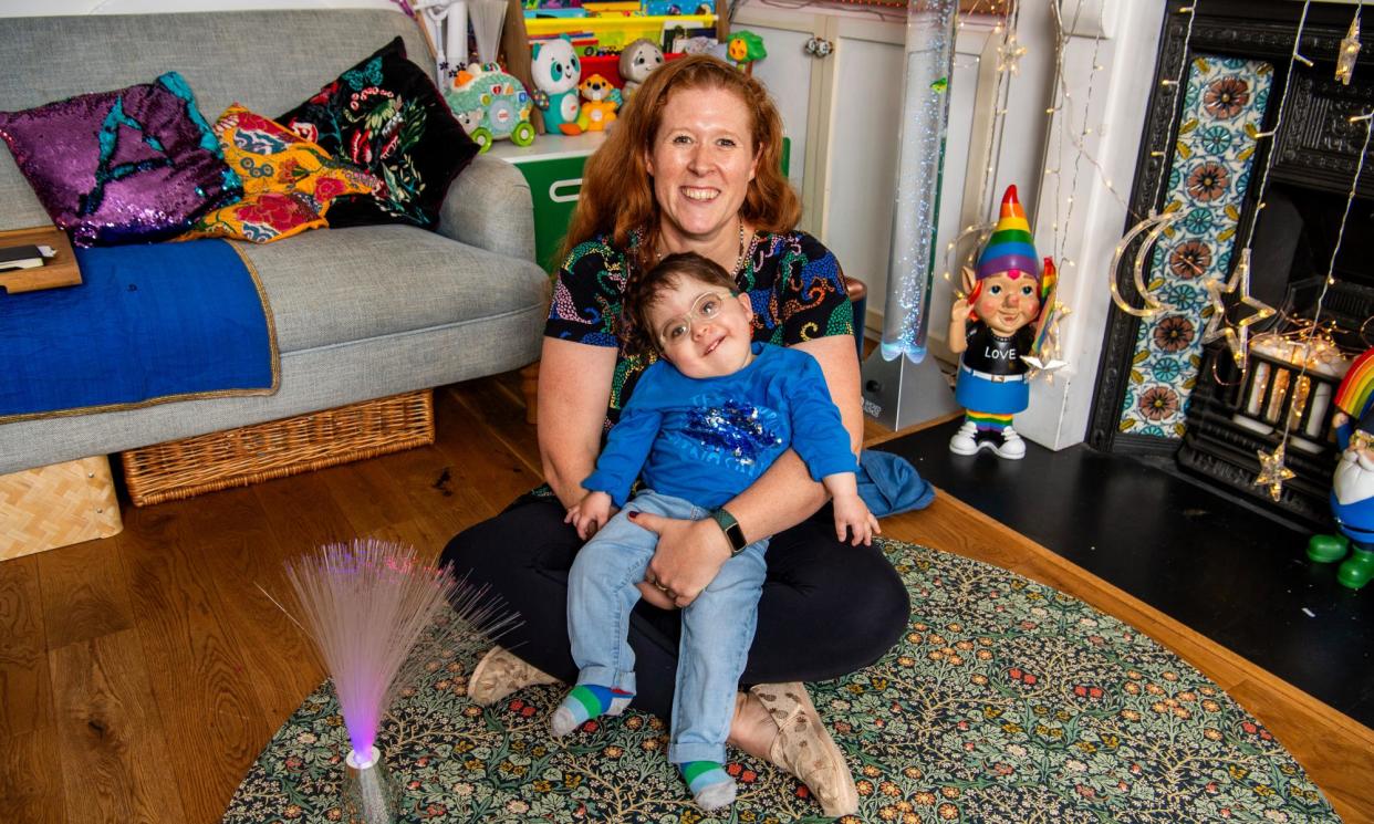 <span>Clemency Jacques and son Alex. She was offered choice of paying charge or risking police arrest after inadvertently breaching benefit rules.</span><span>Photograph: Jill Mead/The Guardian</span>