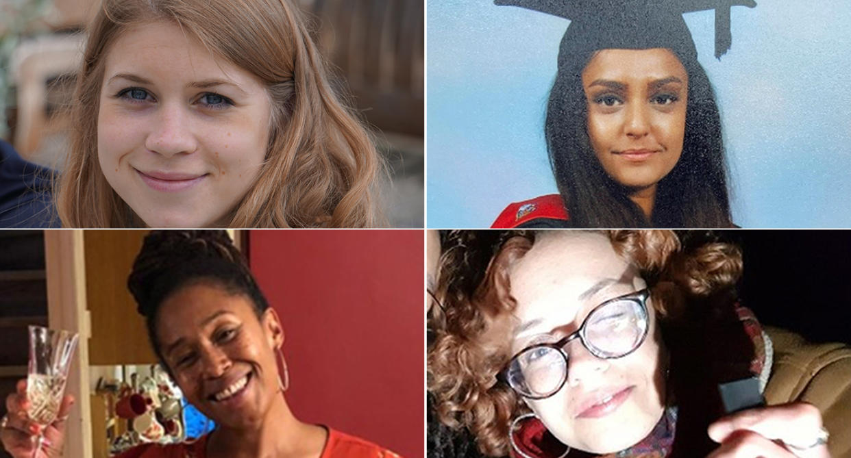 Sarah Everard (top left), Sabina Nessa (top right), Bibaa Henry (bottom left) and Nicole Smallman (bottom right). (PA)