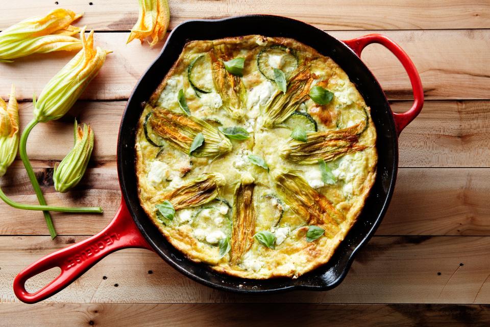 Zucchini Frittata with Blossoms