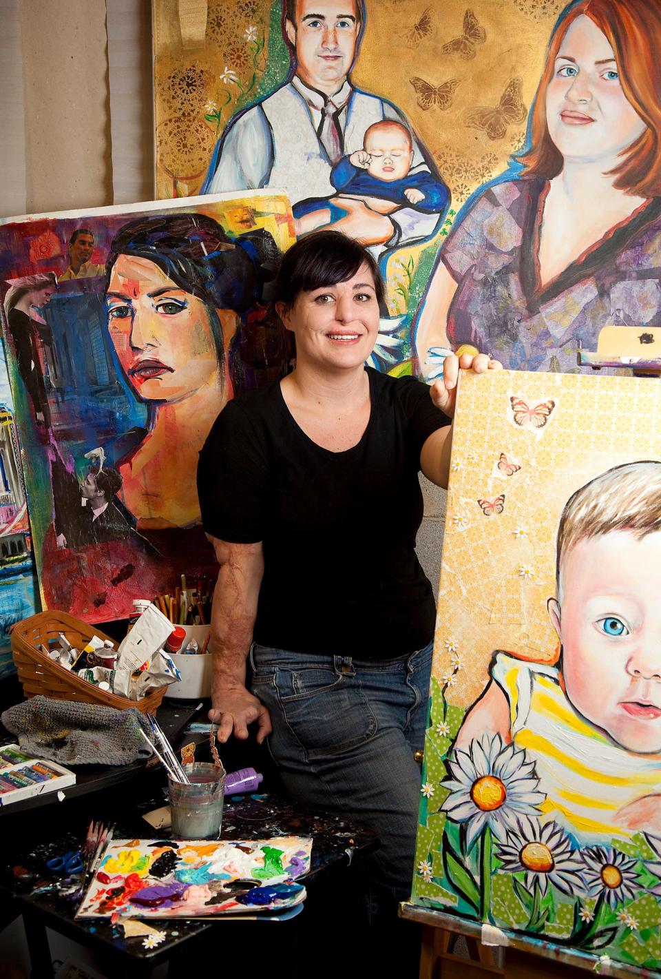 Samantha Bennett is a painter.(Jodi Miller/Alive)