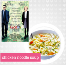 <div class="caption-credit">Photo by: All movie poster images from Wikipedia, all food i</div><div class="caption-title">3. You’ve Got Mail</div><b><i>Dish + Drink: Chicken noodle soup with a stirrup cup of port</i></b> <br> One of the best moments in the movie is when Joe, played by Tom Hanks, visits Kathleen, played by Meg Ryan, when she is home sick. It's a lovely turning point in the film when the two characters finally become friends. Watch this film with a great bowl of homemade chicken soup. There is an awesome <a rel="nofollow noopener" href="http://www.babble.com/babble-voices/southern-hospitality-rachel-matthews/13-super-soup-recipes/creamy-chicken-noodle-soup/?cmp=ELP|bbl||YahooShine||InHouse|021114|FoodRomanceMovies||famE|" target="_blank" data-ylk="slk:recipe on Babble;elm:context_link;itc:0;sec:content-canvas" class="link ">recipe on Babble</a>. To add back in the element of the hunt, serve your soup alongside a stirrup cup of port. This is the drink that is <a rel="nofollow noopener" href="http://www.examiner.com/article/foxhunting-what-is-the-blessing-of-the-hounds-and-stirrup-cup" target="_blank" data-ylk="slk:traditionally served before a fox hunt;elm:context_link;itc:0;sec:content-canvas" class="link ">traditionally served before a fox hunt</a>. Kathleen would appreciate that. <br> <i>Photo source: All movie poster images from Wikipedia, all food images from Bab</i>