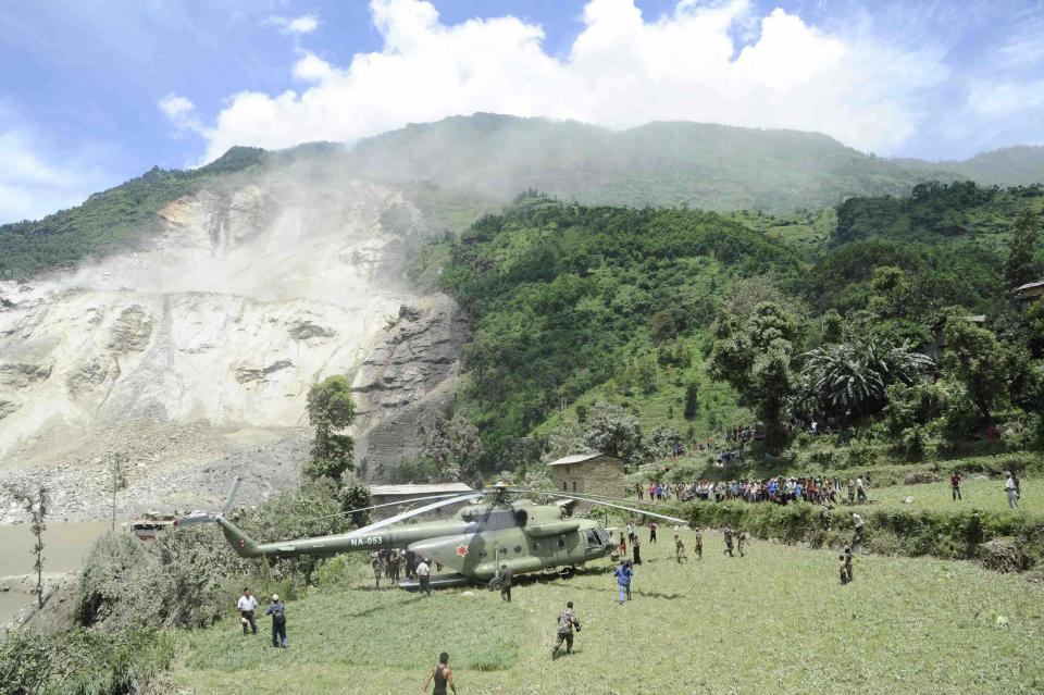 Landslide in northern Nepal