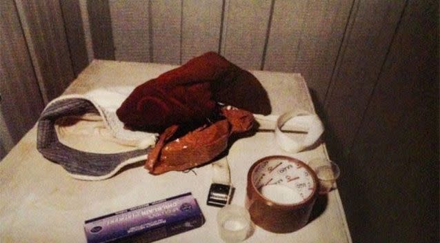 More of the items found inside the shed where an 11-year-old boy was tied to a chair. Photo: Supplied