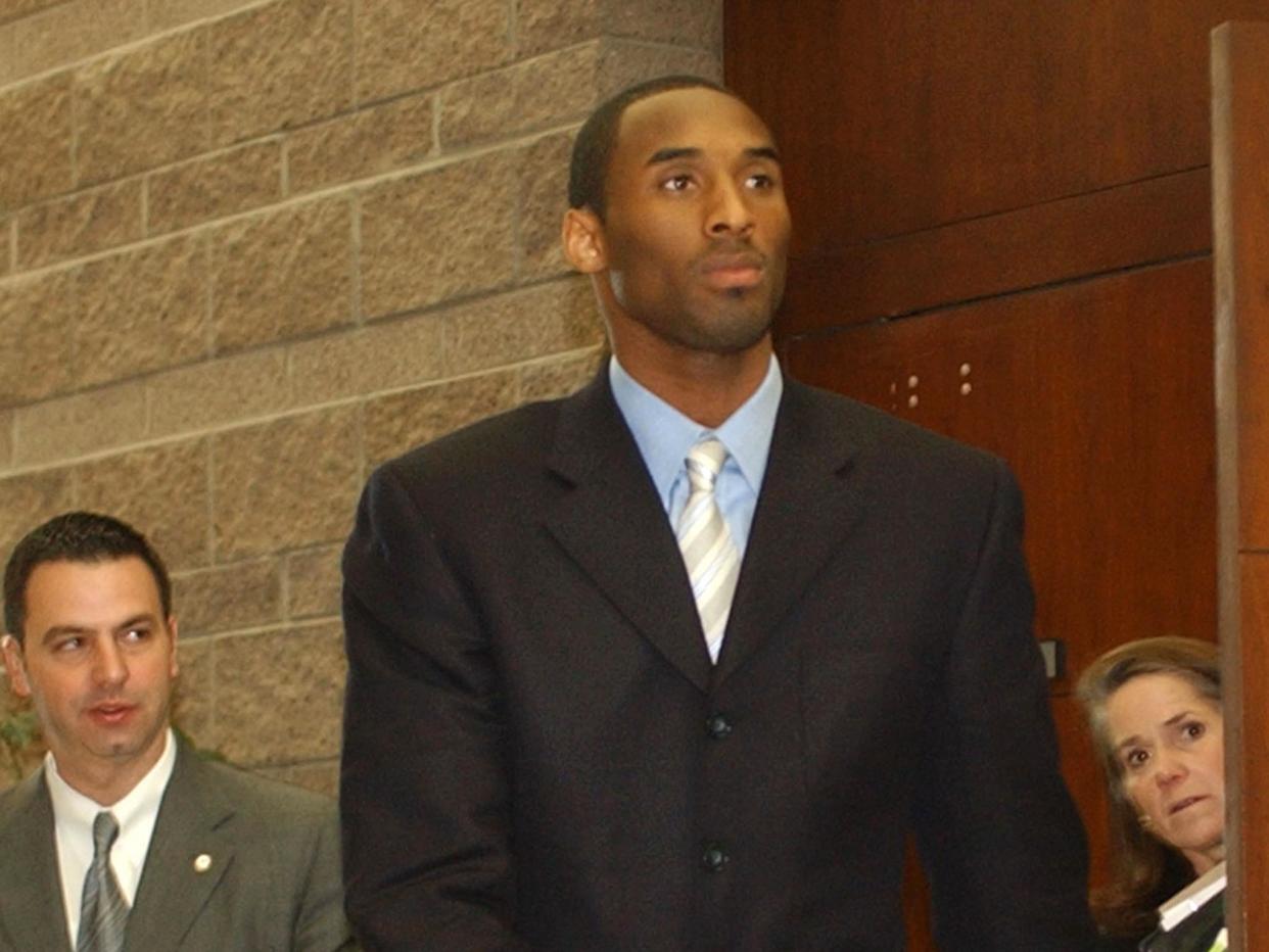 Bryant appeared in court over a rape allegation in 2003 before settling a civil suit: Getty