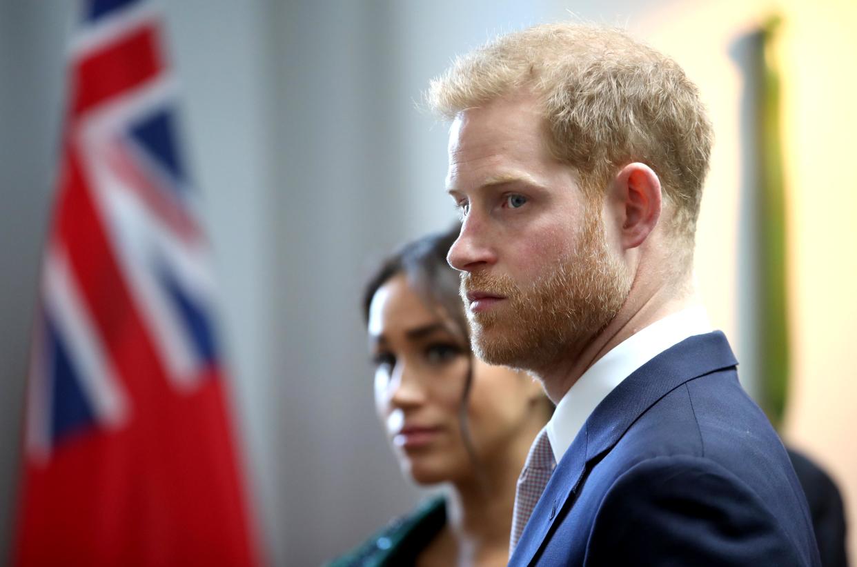 The Duke and Duchess of Sussex at Canada House last week [Photo: Getty]