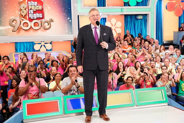 <p>Greg Gayne/CBS via Getty</p> Drew Carey on 'The Price Is Right' in October 2019