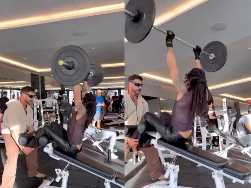 Lenny Kravitz appalls fans doing workout in leather pants and boots