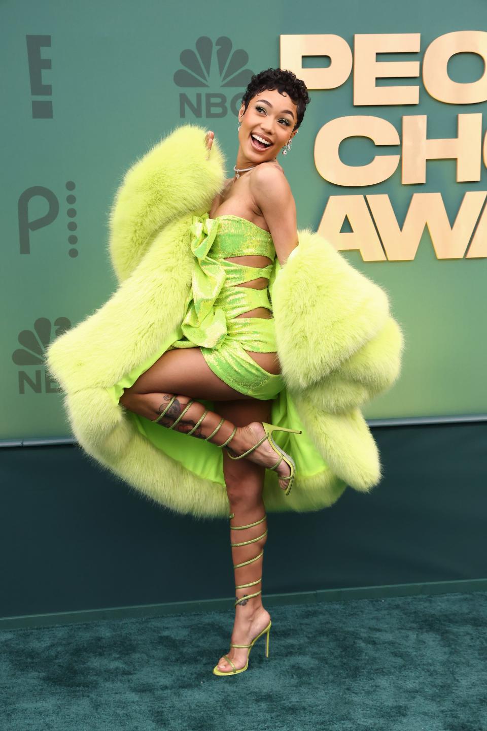 Coi Leray attends the 2024 People's Choice Awards at Barker Hangar on February 18, 2024 in Santa Monica, California.