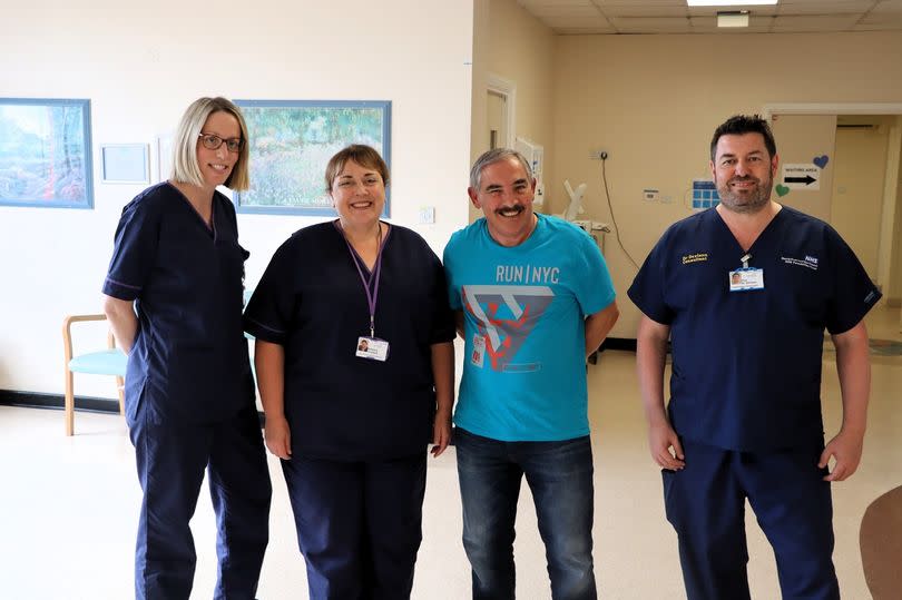 Henry Cassford (second from right) with members of the rapid chest clinic at North Tees and Hartlepool NHS Foundation Trust