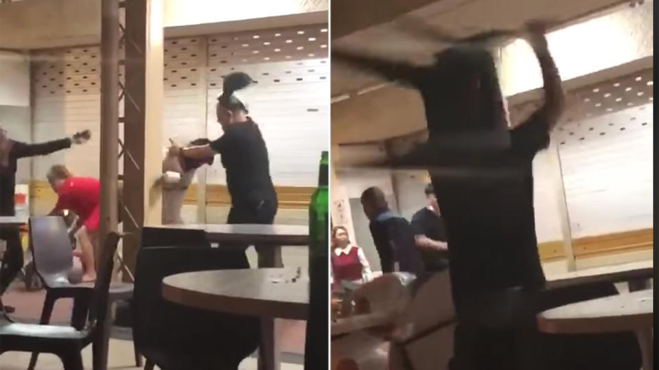 Screengrabs from a video captured of the incident. (PHOTOS: Facebook / Complaint Singapore)