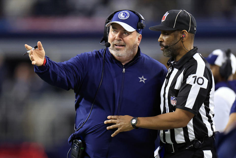 Cowboys coach Mike McCarthy will coach his team on Sunday, less than a week after an appendectomy. (Photo by Ron Jenkins/Getty Images)