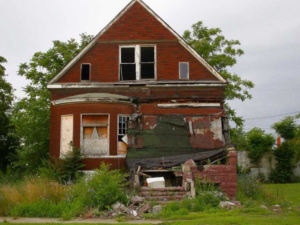 blighted vacant empty abandoned home Detroit