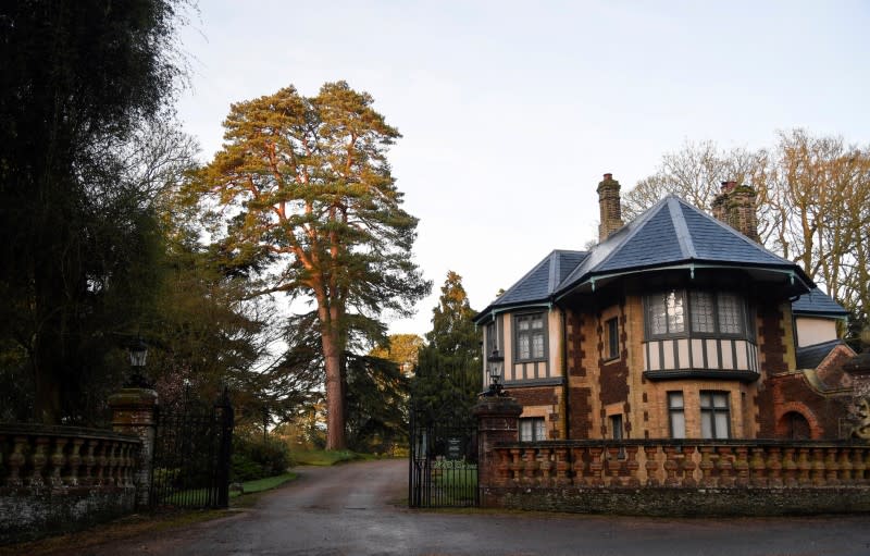 A general view of the entrance to the Sandringham Estate in eastern England