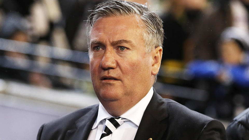 Collingwood president Eddie McGuire, pictured, has responded to talk of rival Richmond poaching defender Darcy Moore.