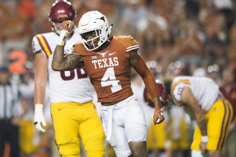 After leaving Texas early, DeShon Elliott was selected in the NFL draft by the Baltimore Ravens. (Photo by Cooper Neill/Getty Images)