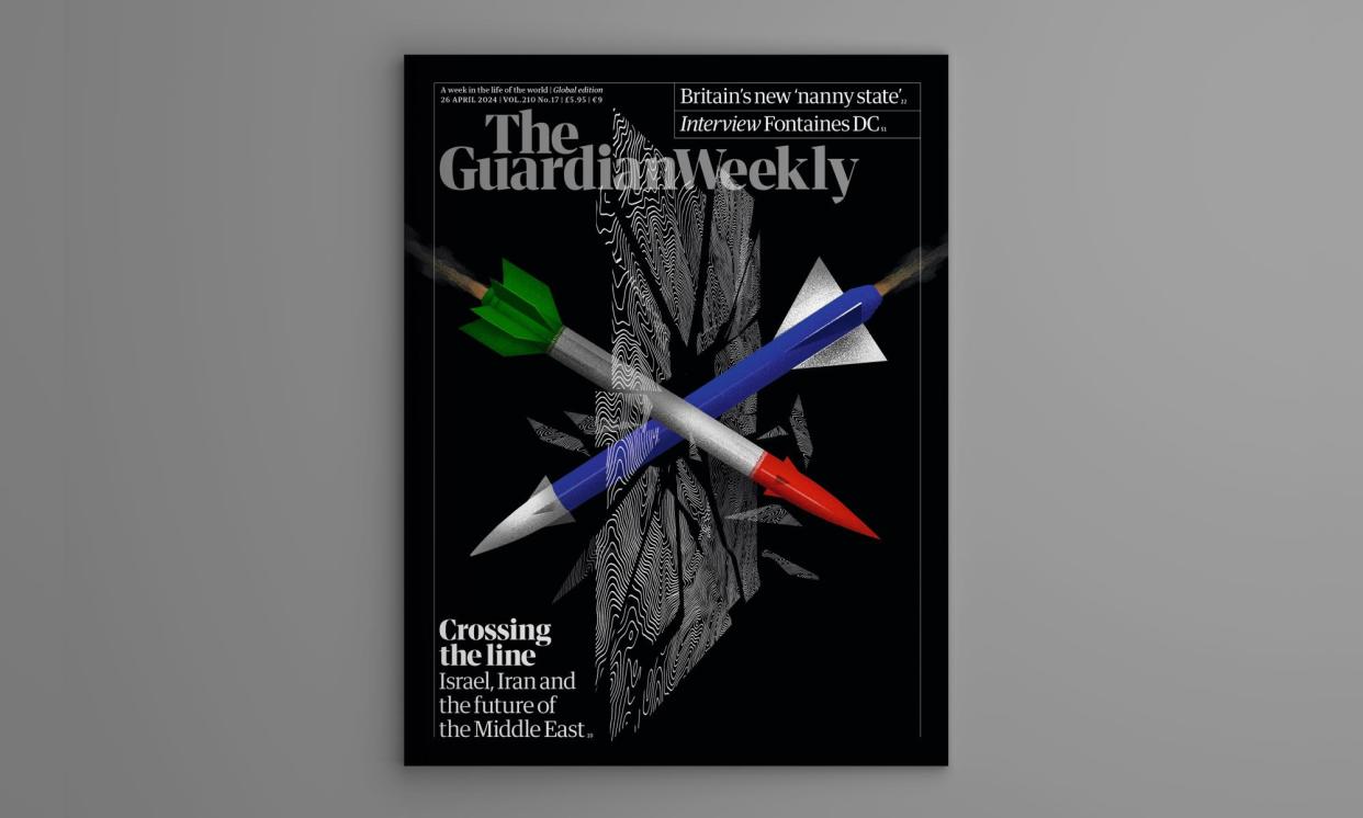 <span>The cover of the 26 April edition of the Guardian Weekly.</span><span>Illustration: Brian Stauffer/The Guardian</span>