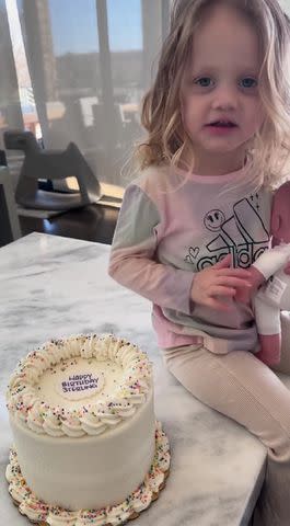 <p>Brittany Mahomes/Instagram</p> Sterling with her birthday cake