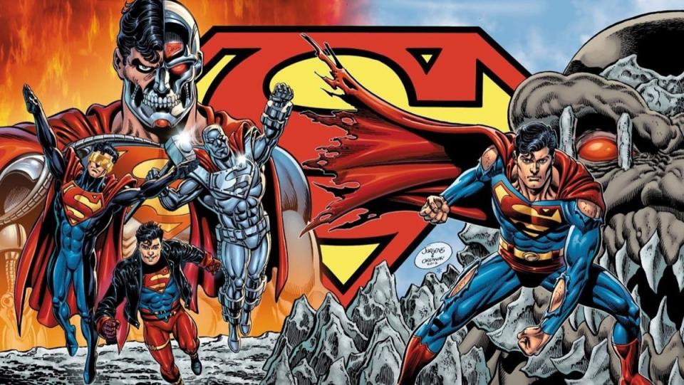 The Death and Return of Superman, art by Dan Jurgens and Jerry Ordway.