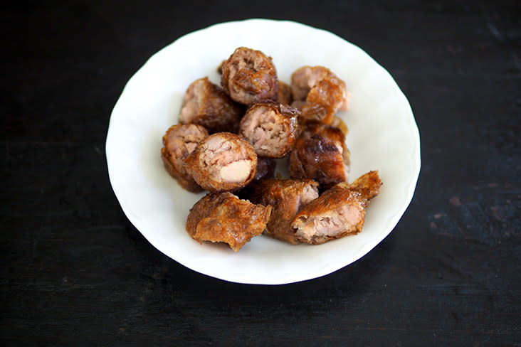 Nibble on 'lorbak' with a distinct taste of five spice powder and tender meat