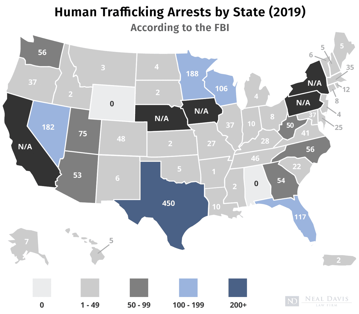 New Report on Human Trafficking Statistics and Laws By State