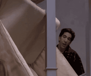 Ross from "Friends" trying to carry a couch and yelling "pivot!"