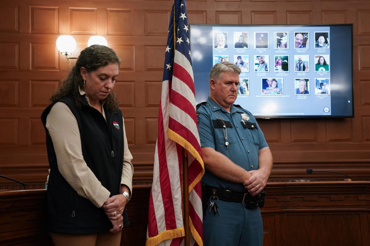 A moment of silence is observed during a press conference at City Hall, following the deadly mass shooting in Lewiston, Maine, U.S. October 27, 2023A moment of silence is observed during a press conference at City Hall, following the deadly mass shooting in Lewiston, Maine, U.S. October 27, 2023 (REUTERS)